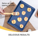 Diamond texture nonstick baking sheet pan set with rim, includes half sheet, jelly roll, and quarter sheet pans