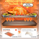 Diamond texture nonstick baking sheet pan set with rim, includes half sheet, jelly roll, and quarter sheet pans