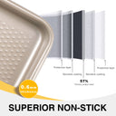 Diamond texture half sheet pan with rim, nonstick baking sheet for oven cooking, rose gold