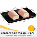Diamond texture jelly roll pan with rim, nonstick baking sheet for cookies and roasting, dark gray