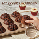 Diamond texture nonstick bakeware set with seven essential pieces for everyday baking