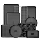 Diamond texture nonstick bakeware set with nine essential pieces for everyday baking and oven cooking