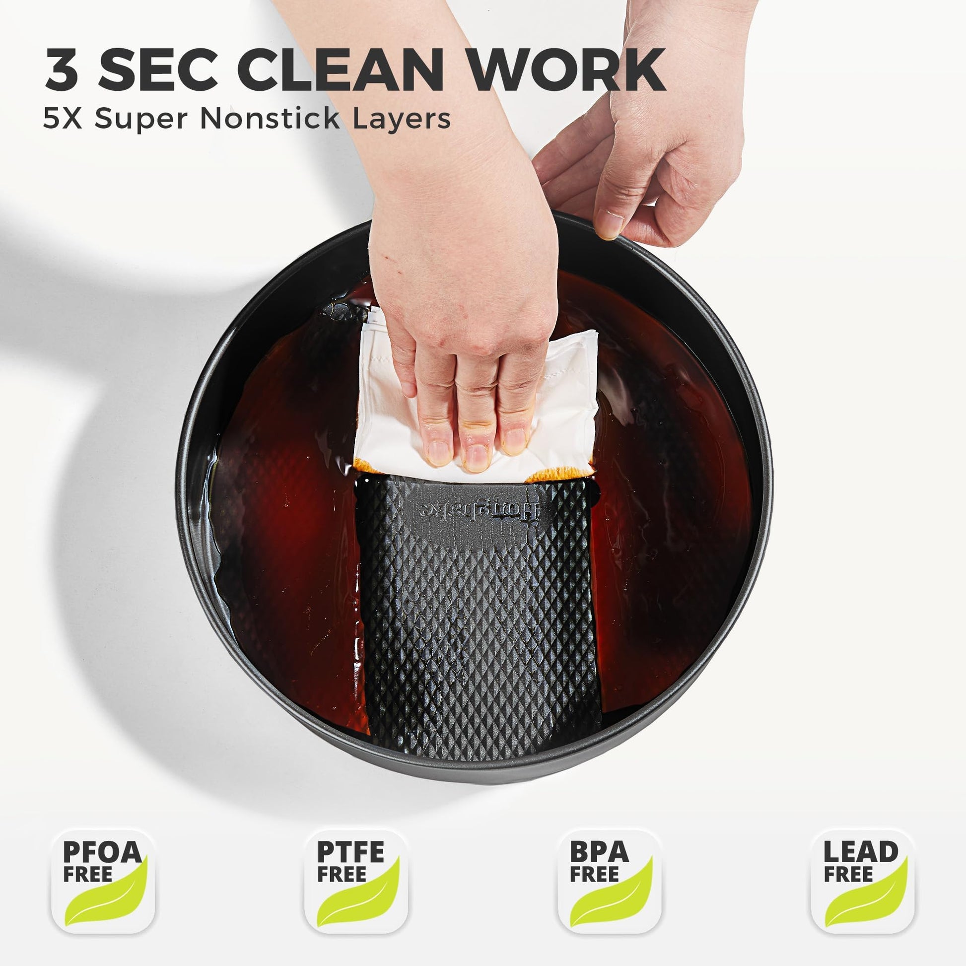 Diamond texture nonstick bakeware set with nine essential pieces for everyday baking and oven cooking