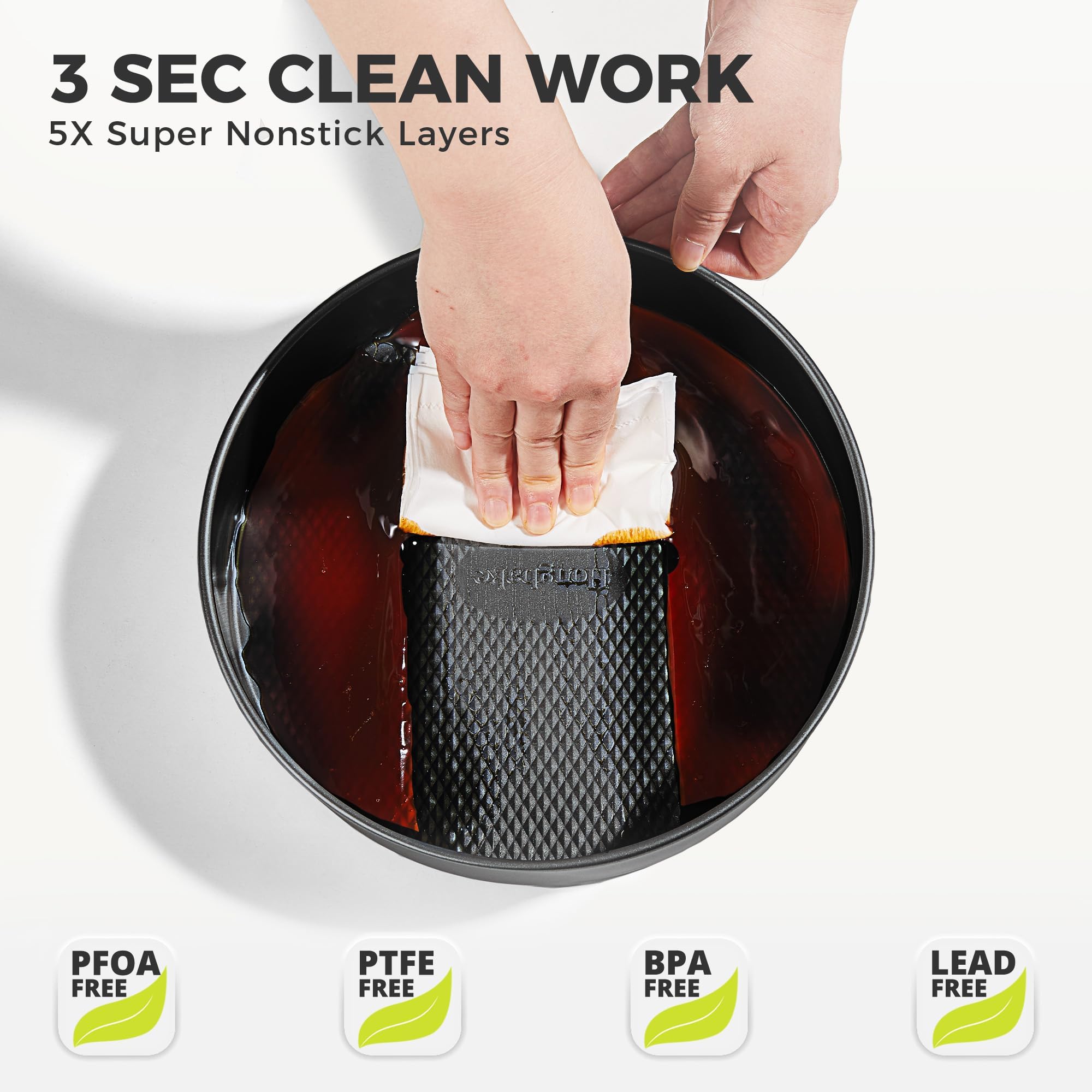 Diamond texture nonstick bakeware set with nine essential pieces for everyday baking and oven cooking