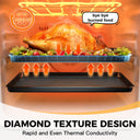 Diamond texture nonstick bakeware set with nine essential pieces for everyday baking and oven cooking