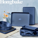 Diamond texture nonstick bakeware set with nine essential pieces for everyday baking and oven cooking