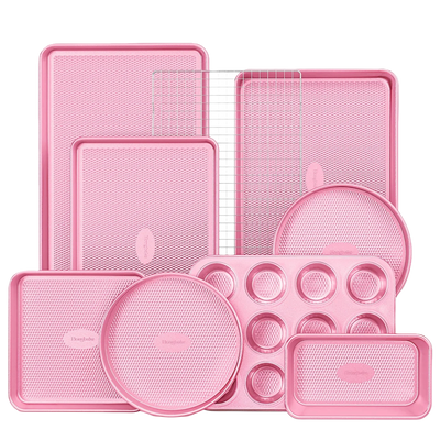 Diamond Texture Nonstick Bakeware Set (9-Piece)