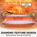Diamond texture nonstick bakeware set with nine essential pieces for everyday baking and oven cooking