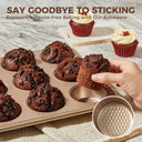 Diamond texture nonstick bakeware set with nine essential pieces for everyday baking and oven cooking