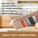 Essential nonstick bakeware set, 10-piece carbon steel baking pans with wider grips, rose gold