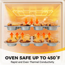 Essential nonstick bakeware set, 10-piece carbon steel baking pans with wider grips, silver