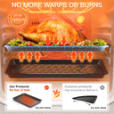 Floral swirl texture baking sheet set with three rimmed pans designed for even heating and easy release