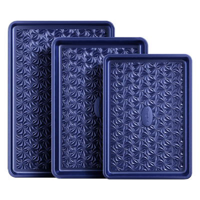 Floral Swirl Texture Baking Sheet Set (3-Piece)