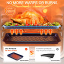 Floral swirl texture baking sheet set with three rimmed pans designed for even heating and easy release