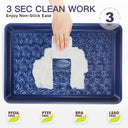 Floral swirl texture baking sheet set with three rimmed pans designed for even heating and easy release