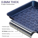 Floral swirl texture baking sheet set with three rimmed pans designed for even heating and easy release