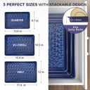 Floral swirl texture baking sheet set with three rimmed pans designed for even heating and easy release