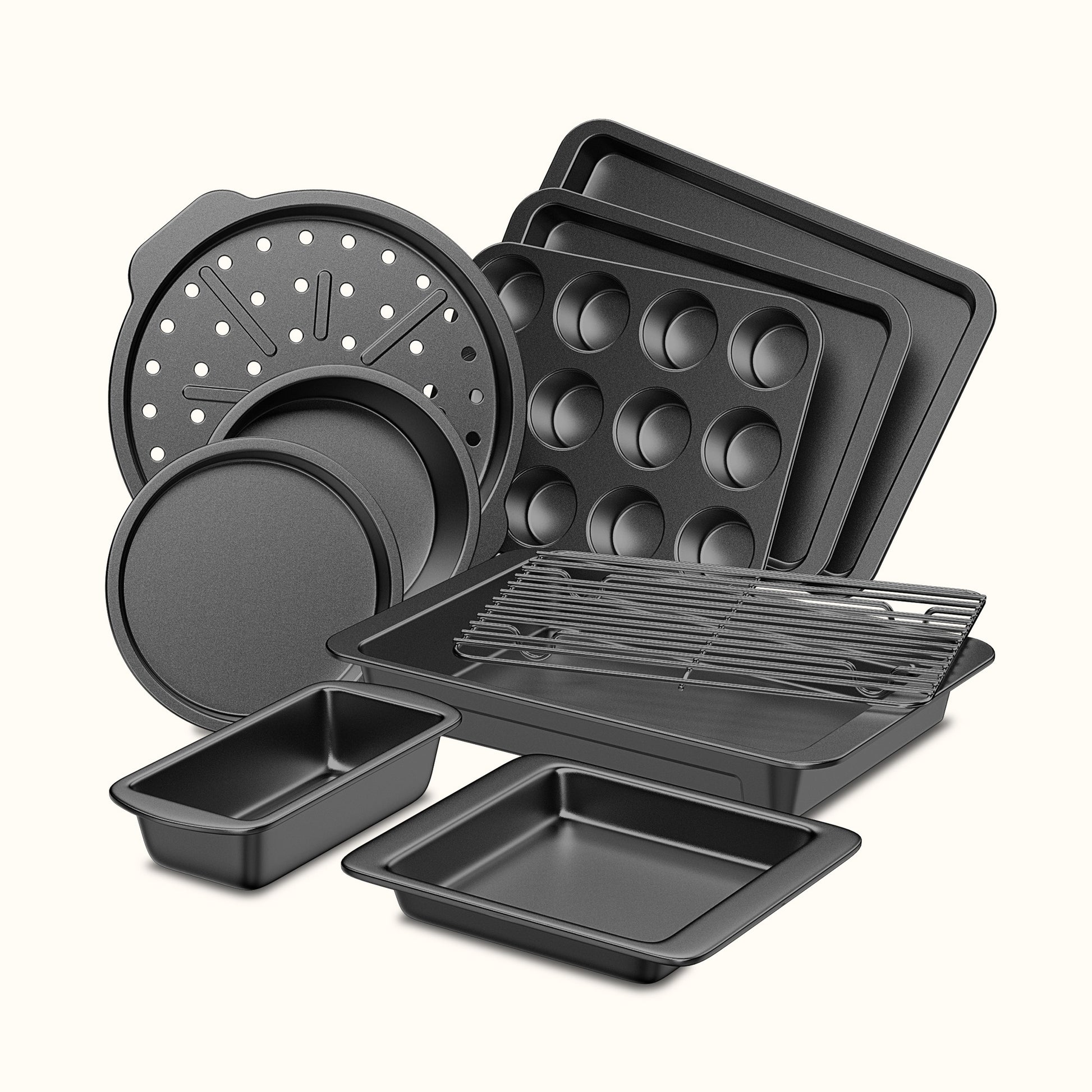 gery 10-piece wide-rimmed baking tray set by HONGBAKE