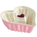 Heart-shaped Bundt pan with ceramic nonstick interior, 10-cup capacity