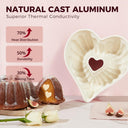 Heart-shaped Bundt pan with ceramic nonstick interior, 10-cup capacity