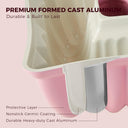 Heart-shaped Bundt pan with ceramic nonstick interior, 10-cup capacity