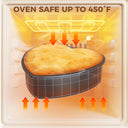 Heart-shaped nonstick cake pan set with two stackable sizes for layered cakes and desserts, dark gray