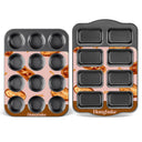 Muffin Pan 12-Cup & Mini Loaf Pan 8-Cavity Combo Set