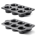 Jumbo Muffin Pan, 6-Cup, 3.5" Diameter (2-Pack)