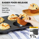 Jumbo Muffin Pan, 6-Cup, 3.5" Diameter (2-Pack)