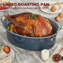 Turkey Roasting Pan with Rack and Lid, 18 Inch for 20 Lb Turkey