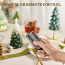 Christmas Tree Flameless Candles with String Lights & Remote, 6.7" x 5.2" (2-Pack)