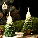 Christmas Tree Flameless Candles, 7.3" x 3.5" (2-Pack)