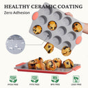 12 Cup Ceramic Muffin Pan