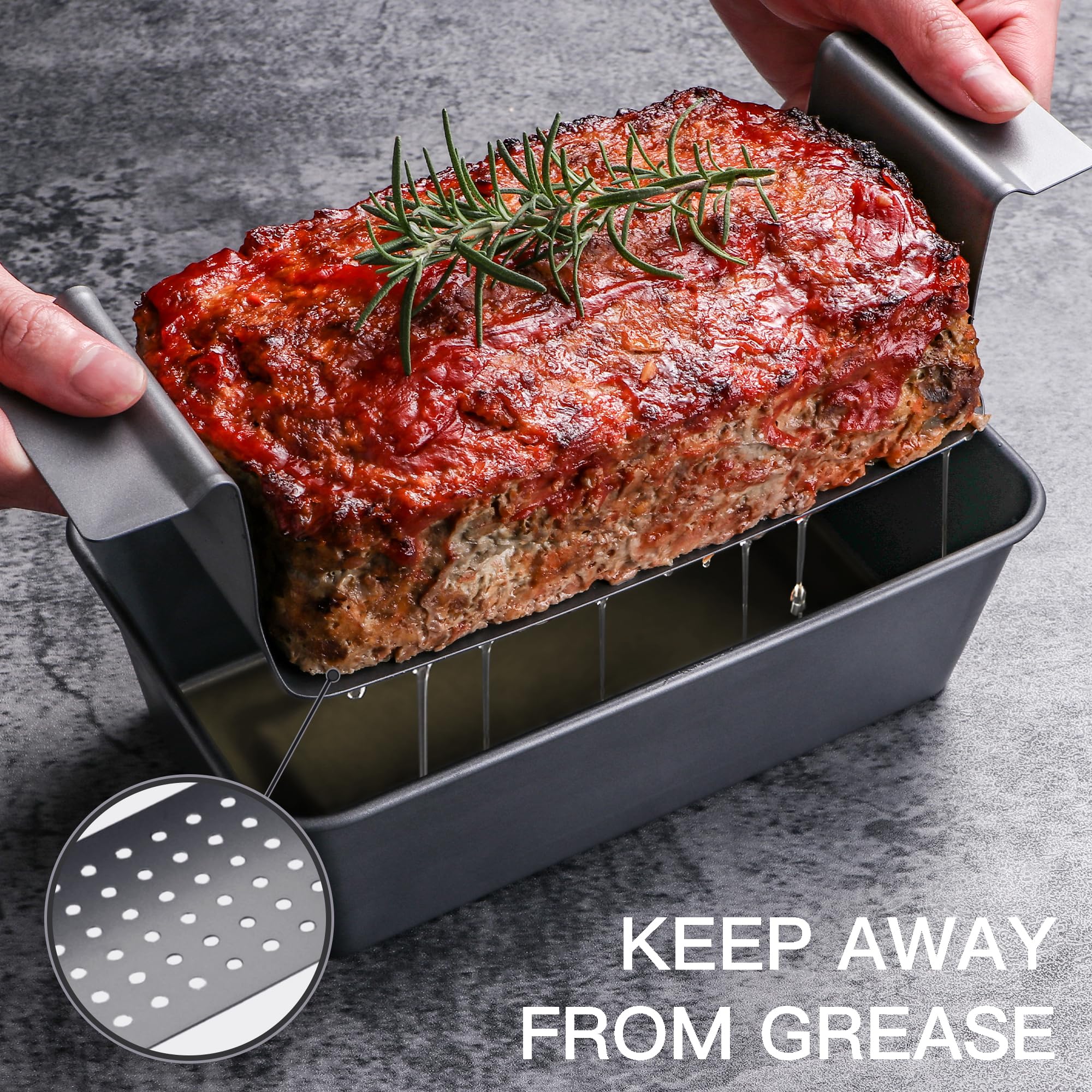 Nonstick Meatloaf Pan with Insert, 9×5