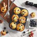 Cast Iron Muffin Pan, Pre-Seasoned 6-Cup (2-Pack)