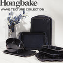 Baking Pans Set with Wave Texture, 0.8mm Thick (9-Piece)