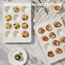 Diamond Texture Ceramic Muffin Pan, 12-Cup