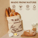 Reusable Beeswax Linen Bread Bags, XL 17x13.5" (2-Pack)