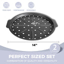 Pizza Pan with Holes, 12 Inch (2-Pack)