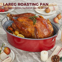 Turkey Roasting Pan with Rack and Lid, 18 Inch for 20 Lb Turkey