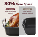 Roasting Pan with Rack, 17.6×11 Inch for 17 Lb Turkey