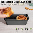Mini Loaf Pan, 6 x 3.3 x 2 Inch Small Bread Tin (6 Pack)