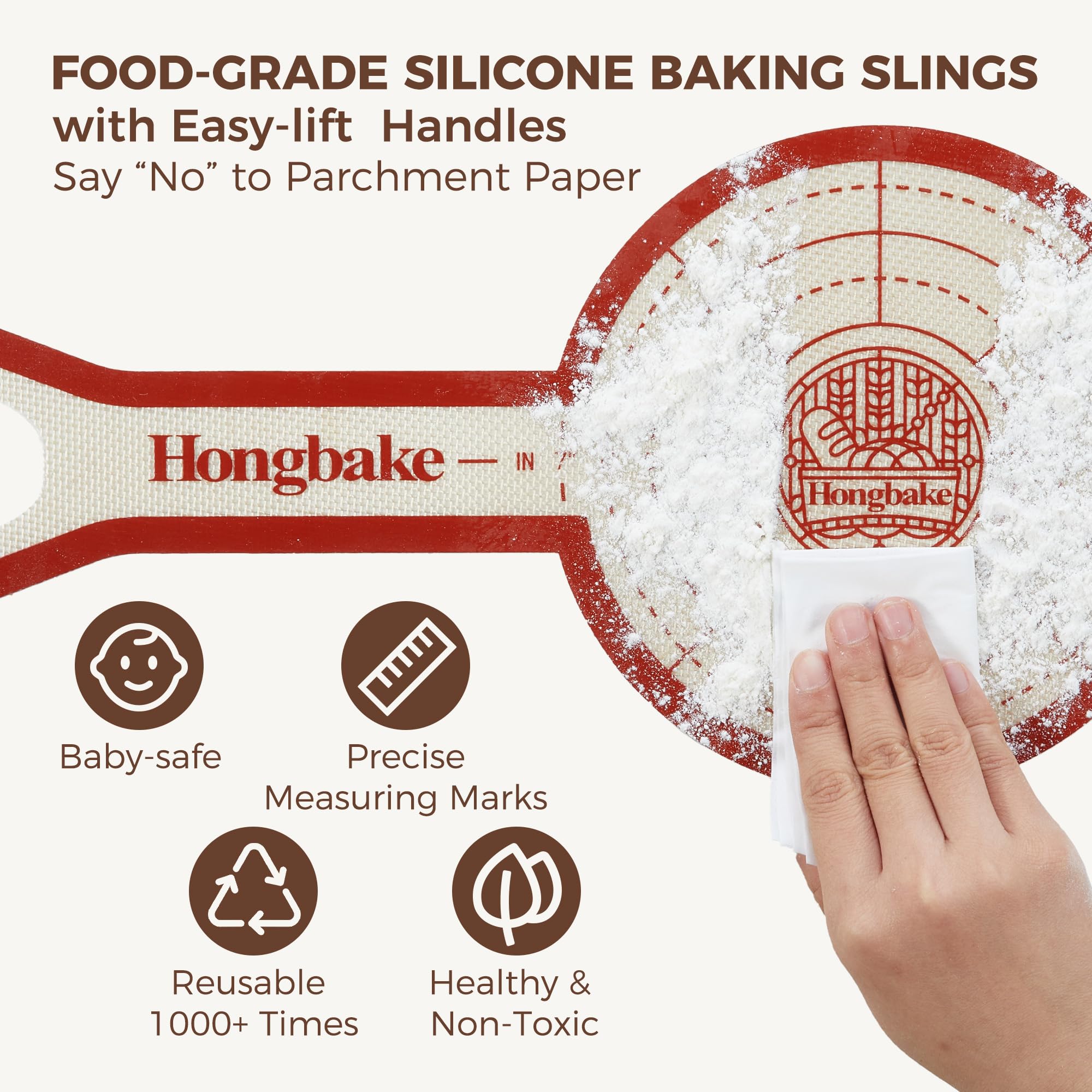 8-Inch Deep Round Cake Pans (2-Pack) with Silicone Slings (2-Pack)