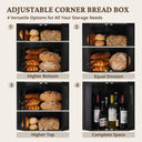 Rattan Corner Bread Box, Extra Large Bamboo