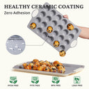 24 Cup Mini Ceramic Muffin Pan