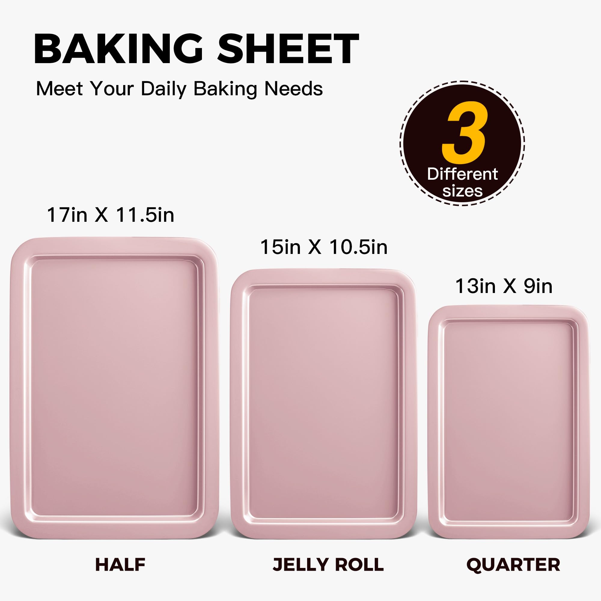 Nonstick Baking Sheet Set (3-Piece)