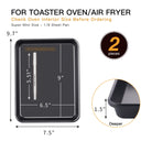 Toaster Oven Pan, 1/8 Sheet Pan, 9.7x7.5 (2-Pack)