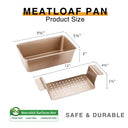 Meatloaf Pan with Drain Tray, 9 x 5 Loaf Pan with Insert