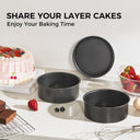 Round Cake Pan, 6 Inch with 120 Parchment Papers (6-Pack)