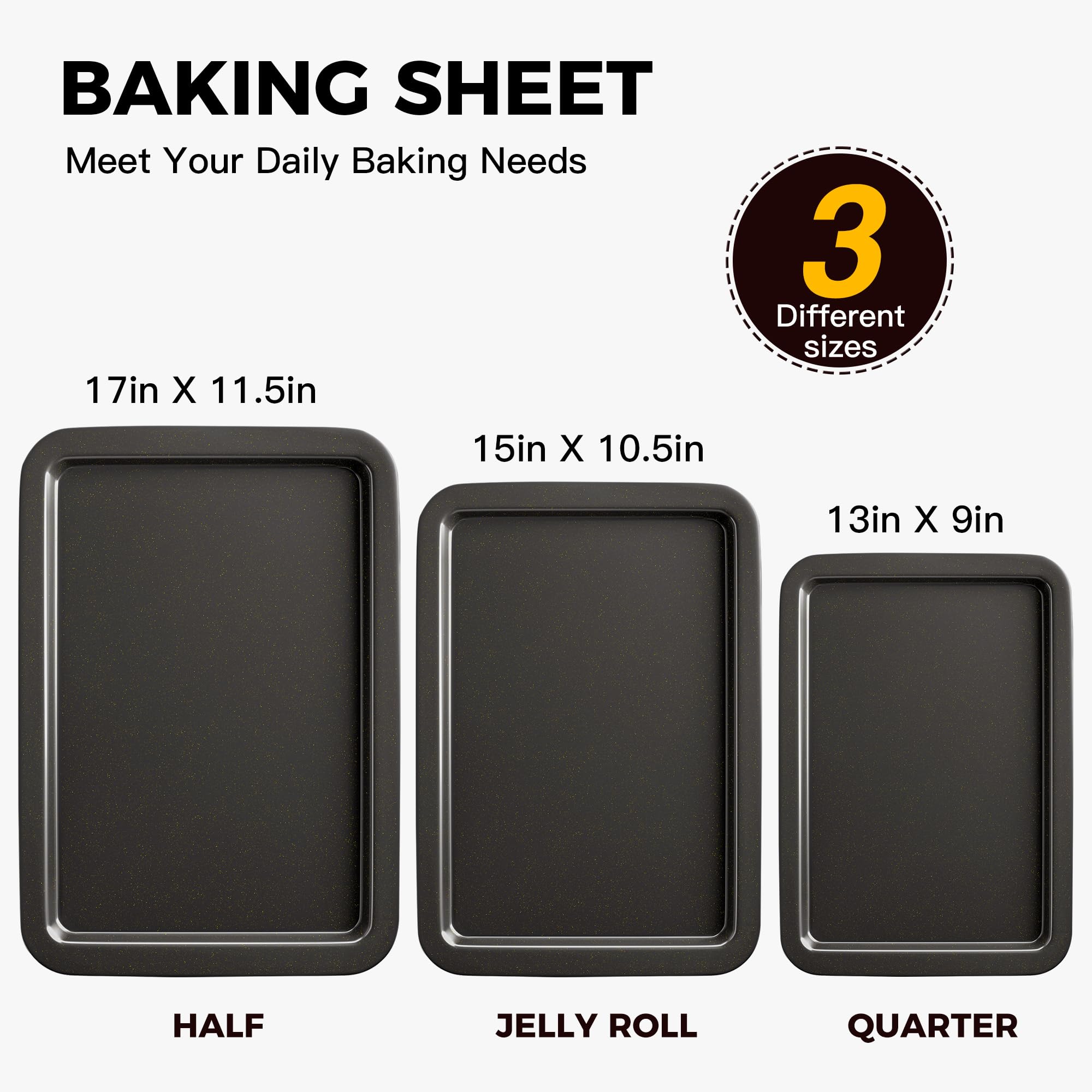 Nonstick Baking Sheet Set (3-Piece)